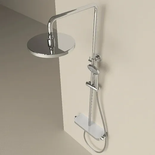 Душевая система Sancos Teo SC11002CH, термостатическая, хром
