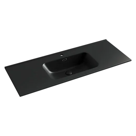 Умывальник Ceramicanova Element CN7006MB 121х46.5х12.5см накладной прямоугольный с переливом, CN7006MB