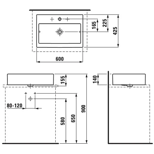 Умывальник Laufen Living City 811432 60x42,5