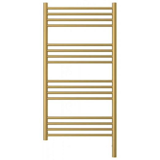 Полотенцесушитель электрический Сунержа Богема 3.0, высота 100 см, ширина 50 см, диммер слева/справа, цвет матовое золото, 032-5804-1050/032-5805-1050