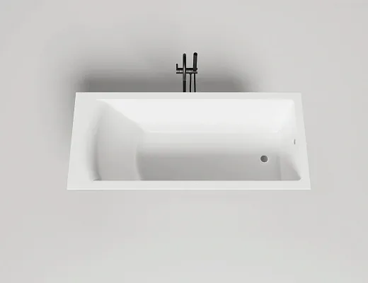 Ванна Salini Cascata 104113GF, 170 х 75 см, из искусственного камня S-Sense, цвет белый, покраска по RAL полностью