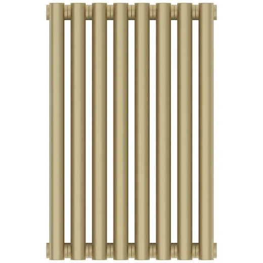 Радиатор отопления Сунержа Эстет-00, ширина 36 см, высота 50 см, 8 секций, боковое подключение, цвет матовая шампань, 022-0332-5008