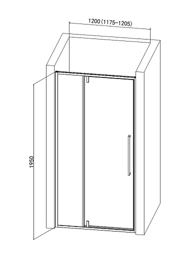 Душевая дверь AQUAme AQM7108-2-12