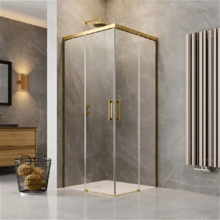 Душевая дверь Radaway Idea Gold KDD 110 х 200.5 см, стекло прозрачное, профиль золото, левая 1/2, 387063-09-01L Душевая дверь Radaway Idea Gold KDD 110 х 200.5 см, стекло прозрачное, профиль золото, левая 1/2, 387063-09-01L