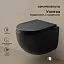 Подвесной унитаз Ceramicanova Up Rimless, CN4007MB, безободковый, крышка-сиденье микролифт, черный матовый, сантехфарфор