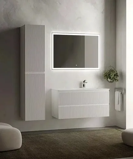 Тумба под раковину Sancos Snob R 100 см подвесная, правая, Bianco, SNR100RW