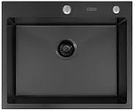 Мойка кухонная из нержавеющей стали ARFEKA ECO AR 600*500 BLACK PVD NANO