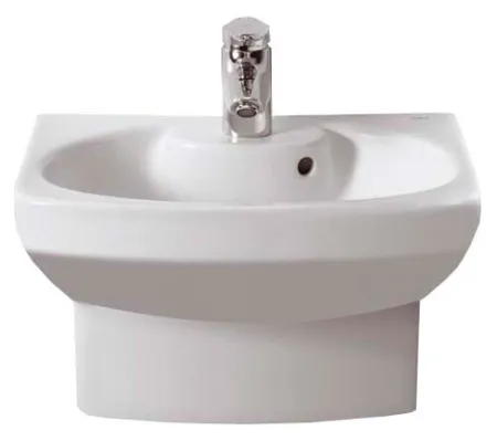 Мини-раковина Roca Dama Senso Compacto 327514000, 48 x 37,5 см, с полупьедсталом