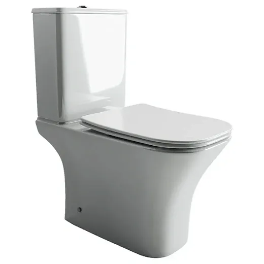 Напольный унитаз Ceramicanova с бачком Alfa CN9002 Rimless, безободковый, крышка микролифт, белый, сантехфарфор