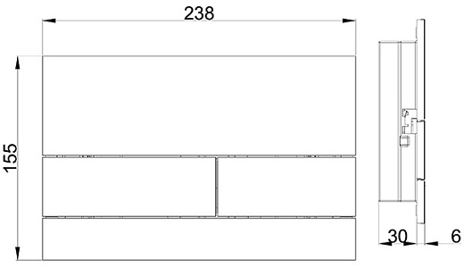 Кнопка смыва AQUAme AQM4116B чёрное стекло Кнопка смыва AQUAme AQM4116B чёрное стекло