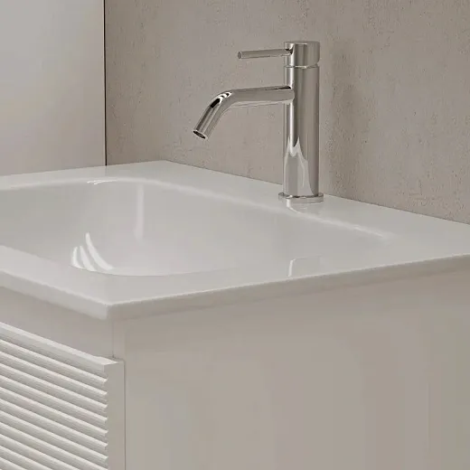 Тумба под раковину Sancos Folk FL60W, 60 см, подвесная, с рельефным фасадом, цвет bianco