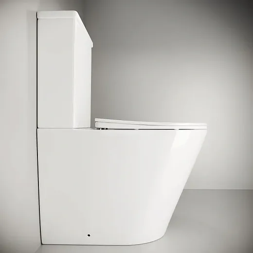 Напольный безободковый унитаз Ceramicanova HighLight Rimless, крышка микролифт CN1802, сантехфарфор
