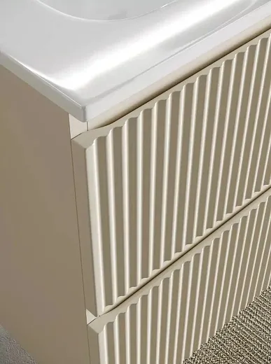 Тумба под раковину Sancos Snob R 100 см подвесная, левая, Beige Soft, SNR100LCE