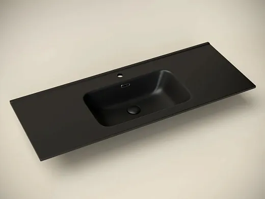 Умывальник Ceramicanova Element CN7006MB 121х46.5х12.5см накладной прямоугольный с переливом, CN7006MB