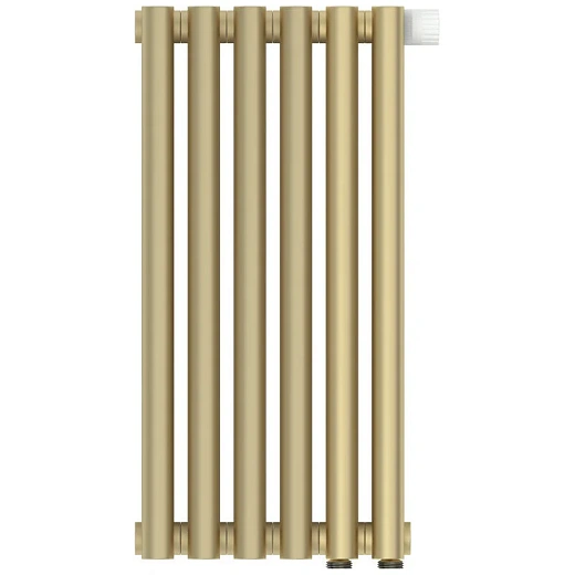 Радиатор отопления Сунержа Эстет-00 EU50, 6 секции, нижнее подключение, цвет матовая шампань, 022-0322-5006