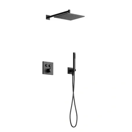Душевая система Sancos Linn SC9022MB, термостатическая, черная матовая