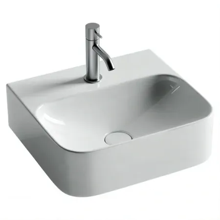 Умывальник Ceramicanova Aura CN2005 45см подвесной сантехфарфор белый, CN2005