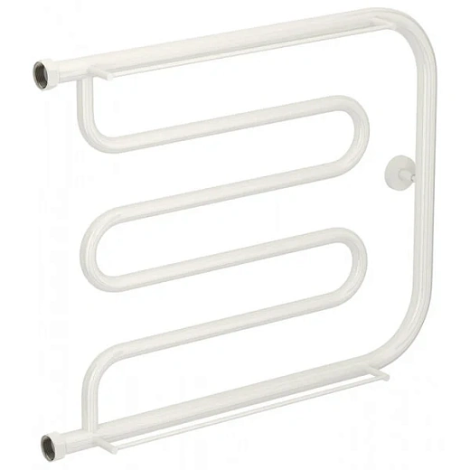 Полотенцесушитель водяной Сунержа Лира+ 12-4012-5065, 500x500, с 2 полками, цвет белый