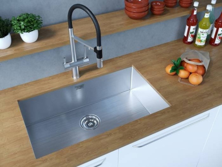 Кухонная мойка Paulmark Aller 74 Uni PM807444-BS брашированная сталь