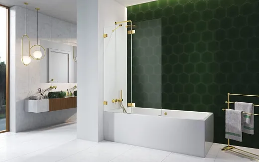 Шторка на ванну Radaway Essenza Pro Gold PND II 120 L (прозрачное/золото)