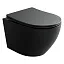 Подвесной унитаз Ceramicanova Uno CN11001MB, безободковый, сиденье c микролифтом, цвет черный матовый, сантехфарфор