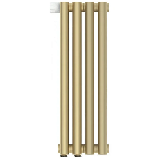 Радиатор трубчатый Сунержа Эстет-1 EU50, 4 секции, левое/правое нижнее подключение, цвет матовая шампань, 022-0310-5004/022-0311-5004
