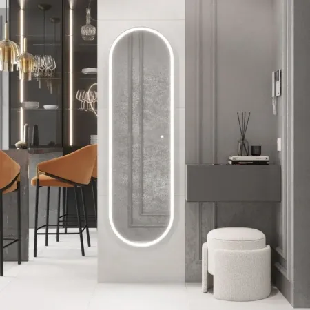 Зеркало LAPARET Modus 2 45*150 (овал) влагостойкое с подсветкой, mod. Arca.45/150/0