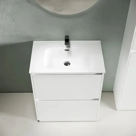 Тумба под раковину Sancos Libra Floor LB70FW, 70 см, напольная, цвет белый глянцевый