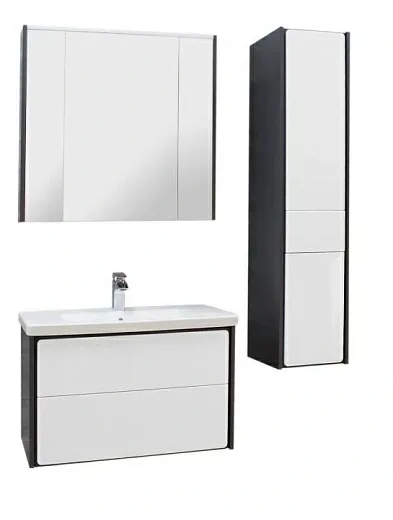 Зеркало-шкаф Roca Ronda 80 см ZRU9302970, цвет: белый глянцевый, антрацит (Товар с экспозиции)