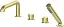 Смеситель для ванны Deante Silia Gold Br BQS_R14M врезной брашированное золото