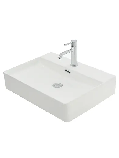 AQM5004 Раковина настольная AQUAme с отверстием под смеситель. 590х430х120