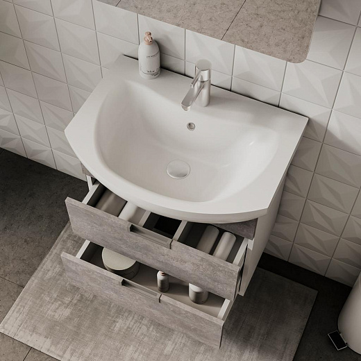 Тумба напольная Volna Vario Z 70.2Y под умывальник Балтика 70 бетон