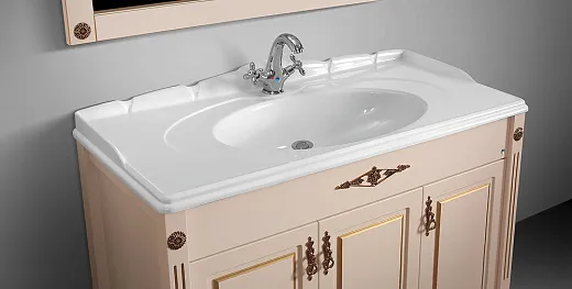Тумба для умывальника Belux Империя Н 105 112, слоновая кость 37, 4810924221025