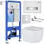 Комплект инсталляции с унитазом 6 в 1 Roxen StounFix Dual Fresh 636623 (состоит из: 710200, Glass 430280W, 530155-01)