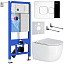 Комплект инсталляции с унитазом 6 в 1 Roxen StounFix Dual Fresh 964469 (состоит из: 710200, Santi 410280CH, 530160-01)