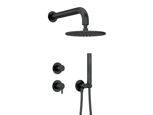 Душевая система скрытого монтажа Deante Silia Nero NQS_N9YK чёрная