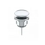 Донный клапан Ceramicanova 70003CH, с переливом, с системой Click-Clack, хром