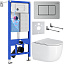 Комплект инсталляции с унитазом 6 в 1 Roxen StounFix Dual Fresh 968489 (состоит из: 710200, Steel 420280S, 530160-01)