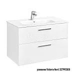 Тумба под раковину Roca Victoria 80см, 78.5x45.3x51.5 мм, с 2 ящиками, белый глянец, 857470806