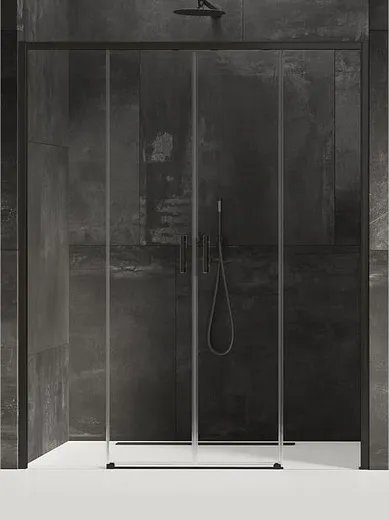 Двери в нишу New Trendy PRIME BLACK 180x200
