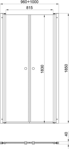 Душевая дверь Тритон Дабл 100x185 Душевая дверь Тритон Дабл 100x185