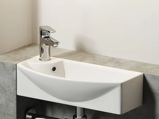 Умывальник подвесной Ceramicanova Element прямоугольный с крепежом 455х220х130мм, CN6038R
