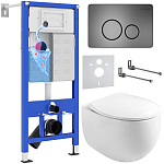 Комплект инсталляции с унитазом 6 в 1 Roxen StounFix Dual Fresh 964237 (состоит из: 710200, Steel 420260G, 530170-01) Комплект инсталляции с унитазом 6 в 1 Roxen StounFix Dual Fresh 964237 (состоит из: 710200, Steel 420260G, 530170-01)