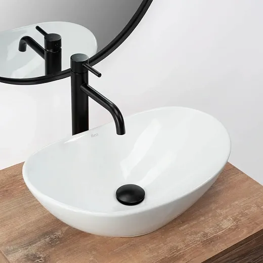 Умывальник накладной Rea Royal Mini white 47,5х31 белый, REA-U6507