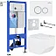 Комплект инсталляции с унитазом 6 в 1 Roxen StounFix Dual Fresh 506177 (состоит из: 710200, Santi 410260W, 530145-01)