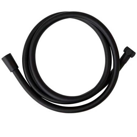 AQM1500B Шланг душевой AQUAme, ПВХ 1500мм с латунной гайкой и защитой от перекручивания, Черный AQM1500B Шланг душевой AQUAme, ПВХ 1500мм с латунной гайкой и защитой от перекручивания, Черный