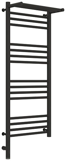 Полотенцесушитель электрический Сунержа Богема 3.0 1000 x 400 с полкой, ширина 43.2 см, высота 112.4 см, тёмный титан муар, L/R