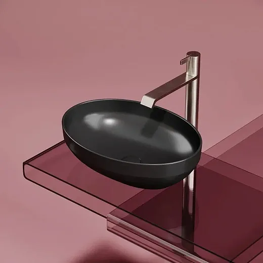 Раковина Ceramicanova Element CN6056MB, 50 см, сантехфарфор, цвет черный матовый