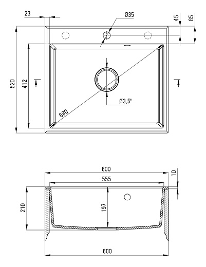 Кухонная мойка Deante Andante ZQN_5103 60x52 бежевый Кухонная мойка Deante Andante ZQN_5103 60x52 бежевый