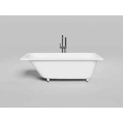 Ванна Salini Orlanda Kit 102115MF 160 х 70 см, из искусственного камня S-Sense, с донным клапаном, цвет белый матовый, покраска по RAL полностью
